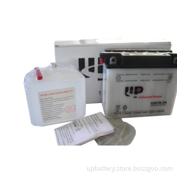 Hot Offer Dry Charged Wented Motorcycle Battery 12n7b-3A 12V 7ah